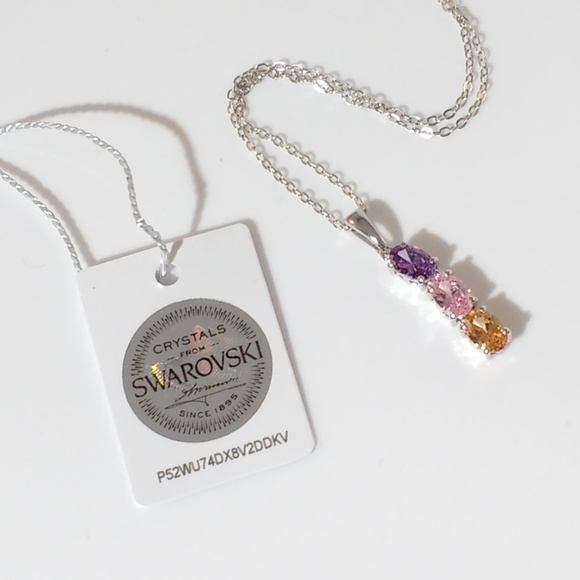 Swarovski Crystals Pendant Necklace Multi Color - Picture 8 of 8